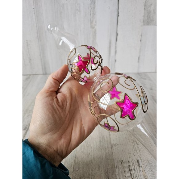 Star glass tree topper gold pink blue Xmas tree - Picture 11 of 11